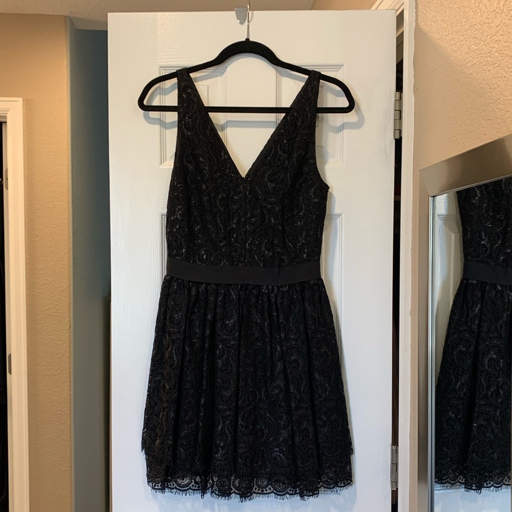 Robert Rodriguez size 4 black lace cocktail dress